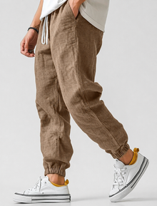 Sommerhose Herren | Jogger Fit & Leicht in Dunkelbraun