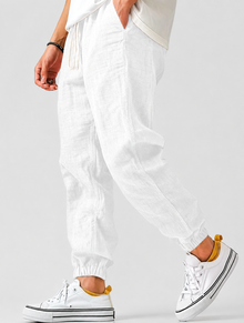 Sommerhose Herren | Jogger Fit & Leicht in Weiß