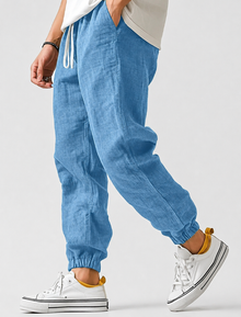 Sommerhose Herren | Jogger Fit & Leicht in Blau