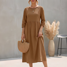 Somina │ Sommer-Midikleid in Braun
