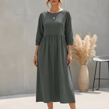 Somina │ Sommer-Midikleid in Grau