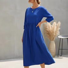 Somina │ Sommer-Midikleid in Blau