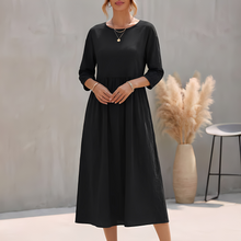 Somina │ Sommer-Midikleid in Schwarz