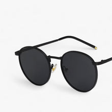 Sonnenbrille Herren | Rundes Design & Zeitloser Stil in Schwartz Grau