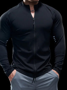 Sport Jacke Herren | Schnelltrocknend & Leicht in Schwarz