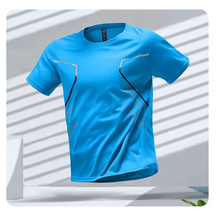 Sport T Shirt Herren | Atmungsaktiv & Schnelltrocknend in Blau