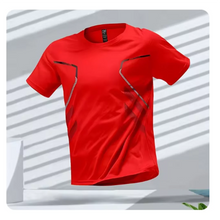 Sport T Shirt Herren | Atmungsaktiv & Schnelltrocknend in Rot