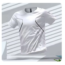 Sport T-Shirt Herren | Kurzarm & Atmungsaktiv in Weiß