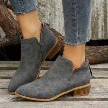 Stiefeletten Damen | Bequemer Absatz für den Alltag in Grau