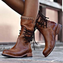 Stiefeletten Damen | Schnürung & Bequemer Absatz in Braun