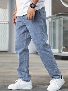 Straight Leg Jeans Herren | Gerader Schnitt & Bequemer Tragekomfort in Blau