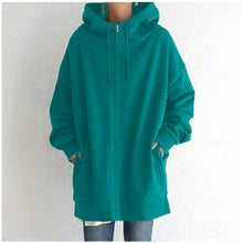 Strickjacke Damen | Kapuze & Longform in Grün