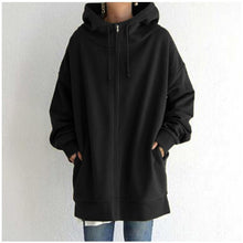 Strickjacke Damen | Kapuze & Longform in Schwarz