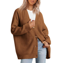Strickjacke Damen | Kokon-Schnitt & Rippstrick in Braun