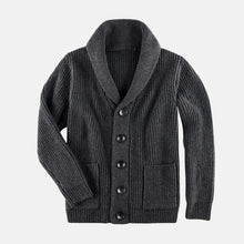 Strickjacke Herren | Bequem & Stilsicher mit Schalkragen in Schwarz