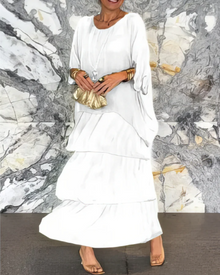 Elianna – Elegantes Maxikleid in Weiß