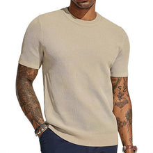 T Shirt Herren | Atmungsaktives Strick-Mesh für Sommer & Style in Aprikos