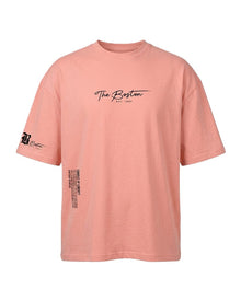 T Shirt Herren | Oversized Graphic Print mit Statement-Design in Rosa