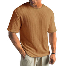 T-Shirt Herren | Struktur-Optik & Atmungsaktiver Komfort in Braun