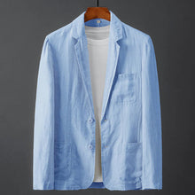 Herren Sommer Reverskragen Leichte Blazer in Blau