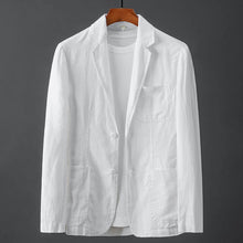 Herren Sommer Reverskragen Leichte Blazer in Weiß