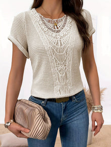Top Damen | Spitzen-Detail & Femininer Style in Aprikos