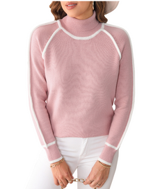 Turtleneck Pullover Damen | Kuschelig & Vielseitig in Rosa