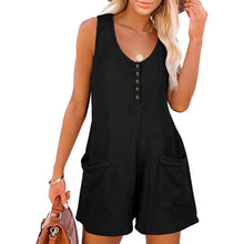 Madonna - Luftiger Sommer-Damenjumpsuit mit Stil in Schwarz