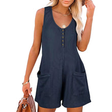 Madonna - Luftiger Sommer-Damenjumpsuit mit Stil in Marineblau