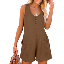 Madonna - Luftiger Sommer-Damenjumpsuit mit Stil in Braun