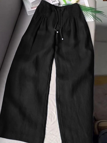 Mara | Leichte Leinenhose für den Sommer in Schwarz