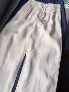 Mara | Leichte Leinenhose für den Sommer in Beige