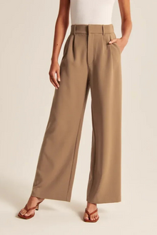 Aerelle | Wide-Leg Schneiderhose in Braun