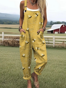 Marta | Künstlerischer Overall-Jumpsuit in Gelb