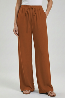 Damen Sommer Weite Palazzo Hosen in Orange