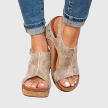 Damen Orthopädische Sommer Plateau Sandalen in Beige