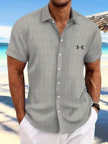 Herren Sommer-Casual-Hemden in Grau