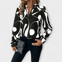 Zaylith | Elegante V-Ausschnitt-Bluse in Schwarz