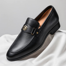 Adam | Herren Elegante Leder Loafer in Schwarz