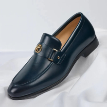 Adam | Herren Elegante Leder Loafer in Marineblau