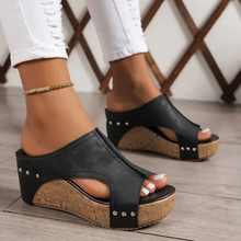 Alva | Damen Stilvolle Orthopädische Plateau Sandalen in Schwarz