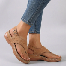 Amelia | Damen Elegant Sandalen Riemen Sommer Komfort in Braun