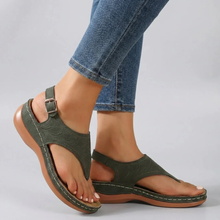 Amelia | Damen Elegant Sandalen Riemen Sommer Komfort in Grün