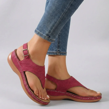 Amelia | Damen Elegant Sandalen Riemen Sommer Komfort in Rot