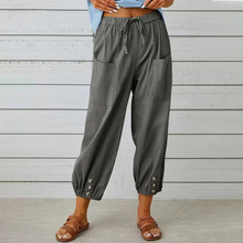 Anastasia | Damen Locker Hose Freizeit in Dunkelgrau