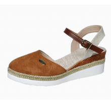 Anaya | Damen Espadrille Sandalen Modern in Khaki