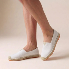 Andreas | Herren Elegante Espadrilles Slip-On Jute in Weiß