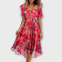 Annegret | Lässiges V-Ausschnitt-Kleid in Rosa