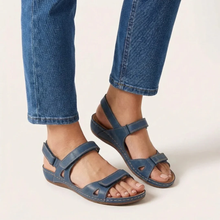 Annika | Damen Verstellbare Komfort Sandalen in Blau