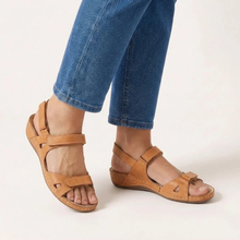 Annika | Damen Verstellbare Komfort Sandalen in Rotbraun